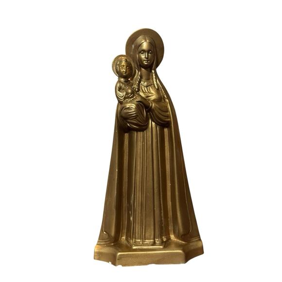 Vintage 12” Virgin Mary Baby Jesus Madonna & Child Statue Religious Christian - Picture 1 of 6